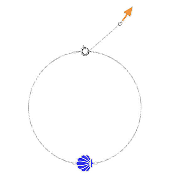 tobillera plata conchita esmalte